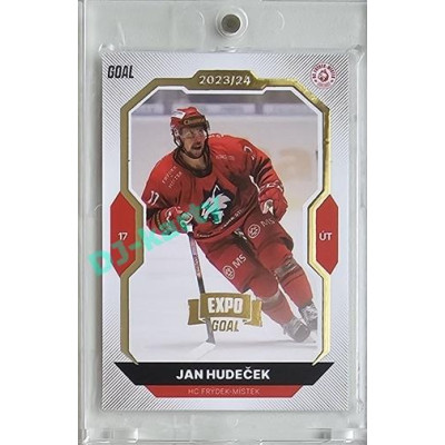 2023/24 Goal cards Chance Liga 2. série #325 Jan Hudeček Expo Gold 1of7