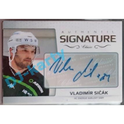 2018/19 OFS Vladimír Sičák #AS-41 11/29 Authentic Signature Silver