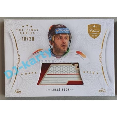 2021/22 OFS The Final Series Lukáš Pech #STI-PEU 10/20 Game Used Stick Gold