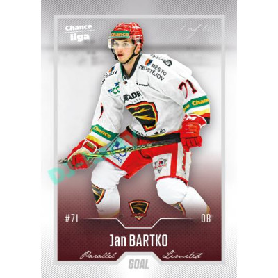 2022/23 Goal Cards Chance Liga Update #429 Jan Bartko Silver 1 of 60