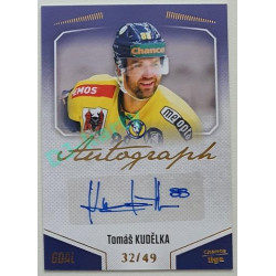 2022/23 Goal Cards Chance Liga 1. série #A-38 Tomáš Kudělka Autograph 32/49