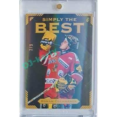 2023 Legendary Cards Simply the Best #15 Roman Čechmánek Neon Rainbow 2/9