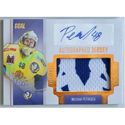2022/23 Goal Cards Chance Liga 2. série #JA-33 Michael Petrásek Autographed Jersey EXPO 1/1
