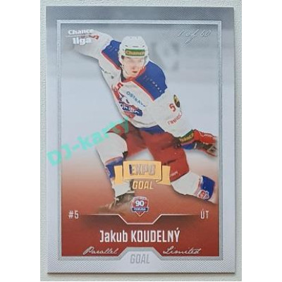 2022/23 Goal Cards Chance Liga 2. série #362 Jakub Koudelný Expo Silver 1 of 3