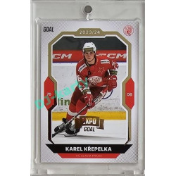 2023/24 Goal cards Chance Liga 2. série #332 Karel Křepelka Expo Gold 1of7