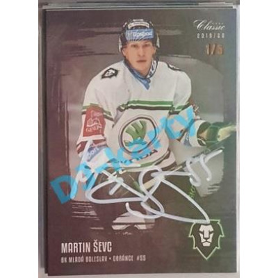 2019/20 OFS Martin Ševc #133 1/5 Black Rainbow Signature
