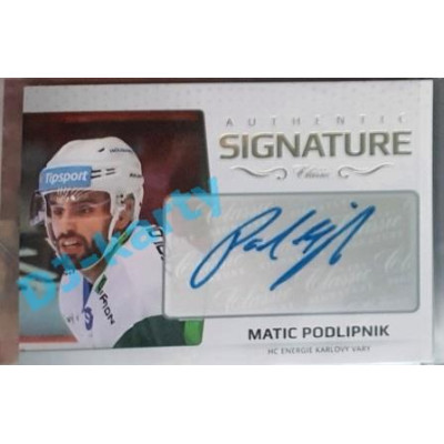 2018/19 OFS Matic Podlipnik #AS-39 11/29 Authentic Signature Silver