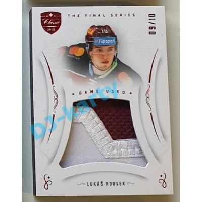 2021/22 OFS The Final Series Lukáš Rousek #JER-LO 09/10 Game Used Jersey Red
