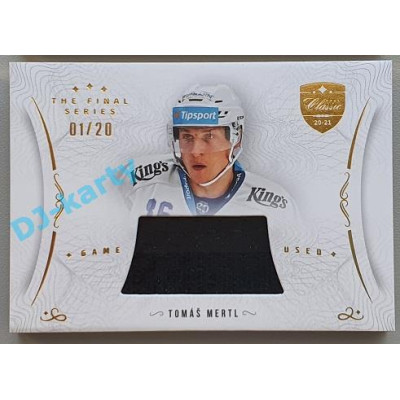 2021/22 OFS The Final Series Tomáš Mertl #STI-MEO 01/20 Game Used Stick Gold