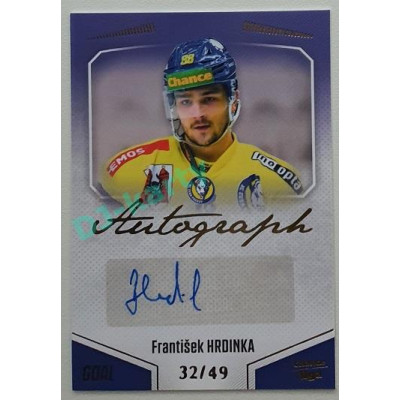 2022/23 Goal Cards Chance Liga 1. série #A-39 František Hrdinka Autograph 32/49