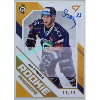2021/22 Sportzoo TIPSPORT ELH 2. série #RP-32 Jan Svoboda Rookie Premiere Auto 13/49