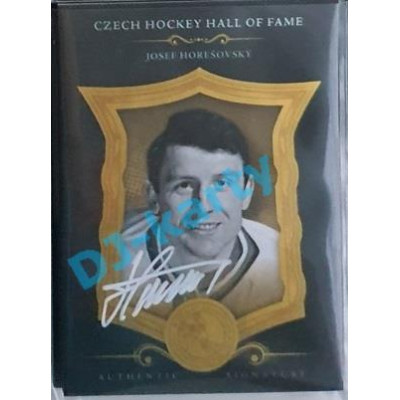 2020 OFS Síň slávy českého hokeje Josef Horešovský #SSCH-JHR 3/6 Black Authentic Signature White