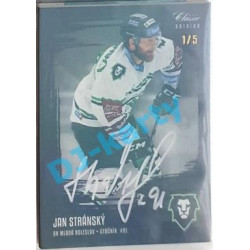 2019/20 OFS Jan Stránský #128 1/5 Black Rainbow Signature