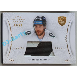 2021/22 OFS The Final Series Ondřej Najman #STI-NAO 01/20 Game Used Stick Gold