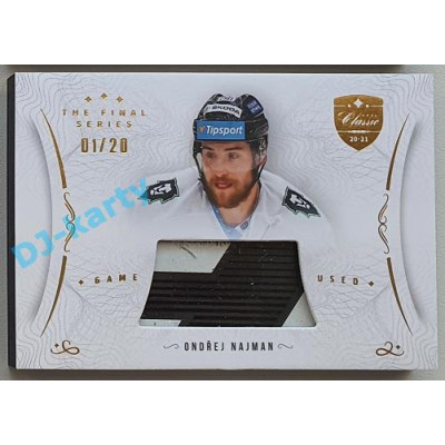 2021/22 OFS The Final Series Ondřej Najman #STI-NAO 01/20 Game Used Stick Gold