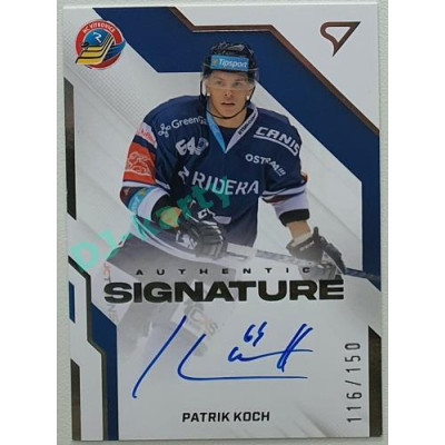 2022/23 Sportzoo ELH 1. série #AS1-KC Patrik Koch Signature level 1 xxx/150