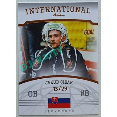 2022/23 Goal Cards Chance Liga 2. série #IT-07 Jakub Cibák International Team Parallel 13/29