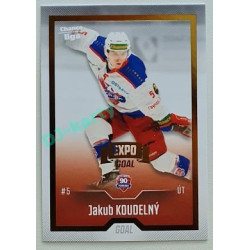 2022/23 Goal Cards Chance Liga 2. série #362 Jakub Koudelný Expo Gold 1 of 3