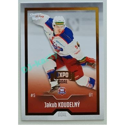 2022/23 Goal Cards Chance Liga 2. série #362 Jakub Koudelný Expo Gold 1 of 3