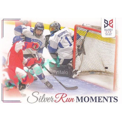2023/24 Legendary Cards Hlinka Gretzky Cup Young Lions #SRM-44 Tittlbach bral s Finy 2 góly a asistenci Silver Run Moments