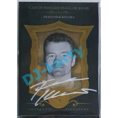 2020 OFS Síň slávy českého hokeje František Kučera #SSCH-FKU 4/6 Black Authentic Signature White