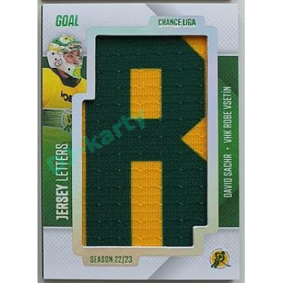 2022/23 Goal Cards Chance Liga 2. série #JL-25 David Sachr Jersey Letters 5/5