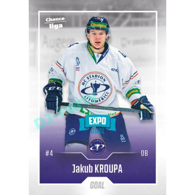 2022/23 Goal Cards Chance Liga Update #437 Jakub Kroupa Expo Blue