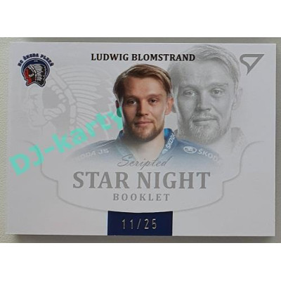 2021/22 Sportzoo TIPSPORT ELH 2. série #SN-LB Ludwig Blomstrand Star Night Booklet 11/25