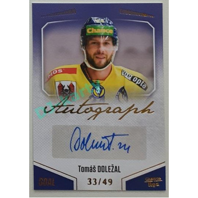2022/23 Goal Cards Chance Liga 1. série #A-41 Tomáš Doležal Autograph 33/49
