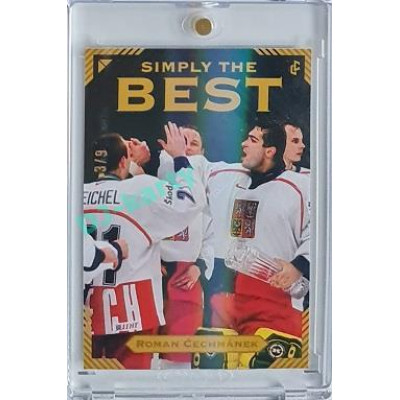 2023 Legendary Cards Simply the Best #20 Roman Čechmánek Neon Rainbow 3/9