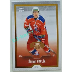 2022/23 Goal Cards Chance Liga 2. série #363 Šimon Pavlík Expo Gold 1 of 3