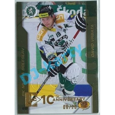 2020/21 OFS 2. série David Vrbata #45 06/25 Buyback Embosed GOLD