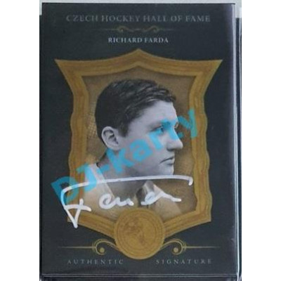 2020 OFS Síň slávy českého hokeje Richard Farda #SSCH-RFA 4/6 Black Authentic Signature White