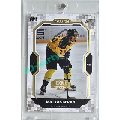 2023/24 Goal cards Chance Liga 2. série #361 Matyáš Beran Expo Gold 1of7