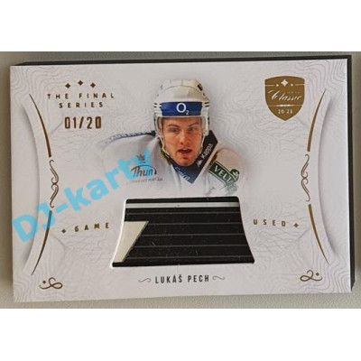 2021/22 OFS The Final Series Lukáš Pech #STI-PEL 01/20 Game Used Stick Gold