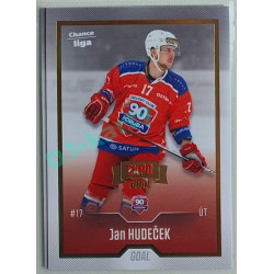 2022/23 Goal Cards Chance Liga 1. série #165 Jan Hudeček Expo Pardubice Gold 1 of 3