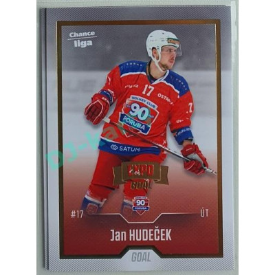 2022/23 Goal Cards Chance Liga 1. série #165 Jan Hudeček Expo Pardubice Gold 1 of 3