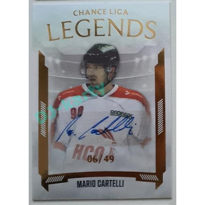 2022/23 Goal Cards Chance Liga 1. série #LL-4 Mario Cartelli Legends Autograph 06/49