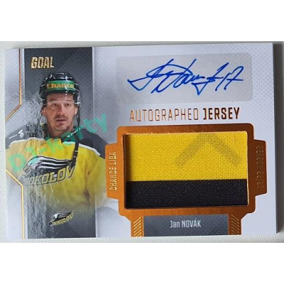 2022/23 Goal Cards Chance Liga 1. série #JA-05 Jan Novák Autographed Jersey 15/25
