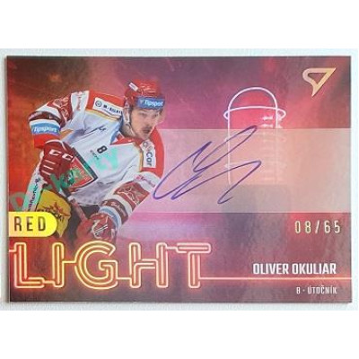 2022/23 Sportzoo ELH 2. série #RLS-OO Oliver Okuliar Red Light Auto xx/65