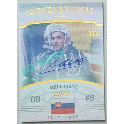 2022/23 Goal Cards Chance Liga 2. série #07 Jakub Cibák International Team Autograph xx/49