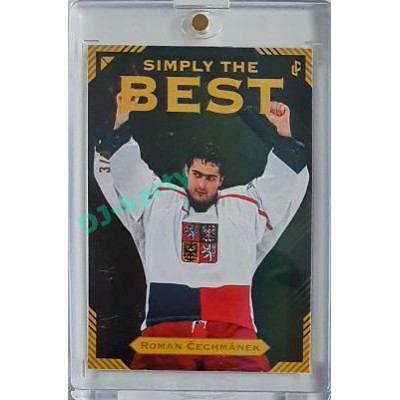 2023 Legendary Cards Simply the Best #21 Roman Čechmánek Neon Rainbow 3/9
