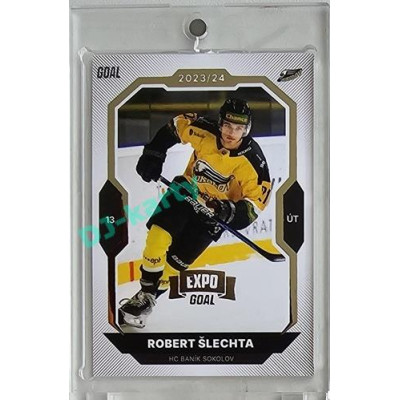 2023/24 Goal cards Chance Liga 2. série #368 Robert Šlechta Expo Gold 1of7