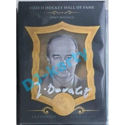 2020 OFS Síň slávy českého hokeje Josef Dovalil #SSCH-JDO 1/6 Black Authentic Signature White