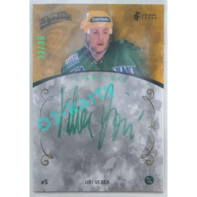 2021 Legendary Cards League Dynasty Vsetín Jiří Veber #113 23/30 Signature