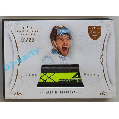 2021/22 OFS The Final Series Martin Procházka #STI-PRM 01/20 Game Used Stick Gold
