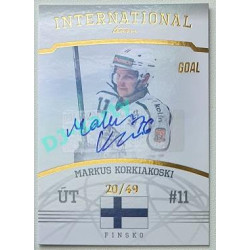 2022/23 Goal Cards Chance Liga 2. série #08 Markus Korkiakoski International Team Autograph xx/49