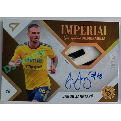 2022/23 Sportzoo Fortuna Liga 2. série #IM-JA Jakub Jenetzký Imperial Scripted Memorabilia 16/25