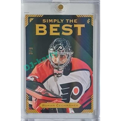 2023 Legendary Cards Simply the Best #22 Roman Čechmánek Neon Rainbow 3/9