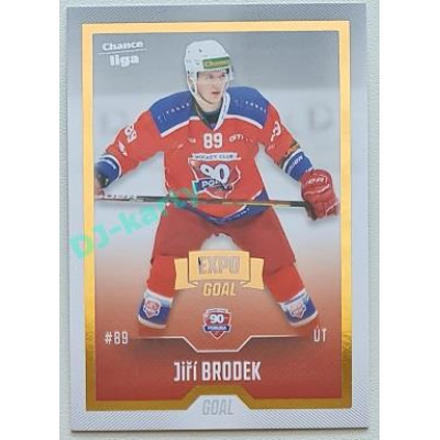 2022/23 Goal Cards Chance Liga 2. série #368 Jiří Brodek Expo Gold 1 of 3